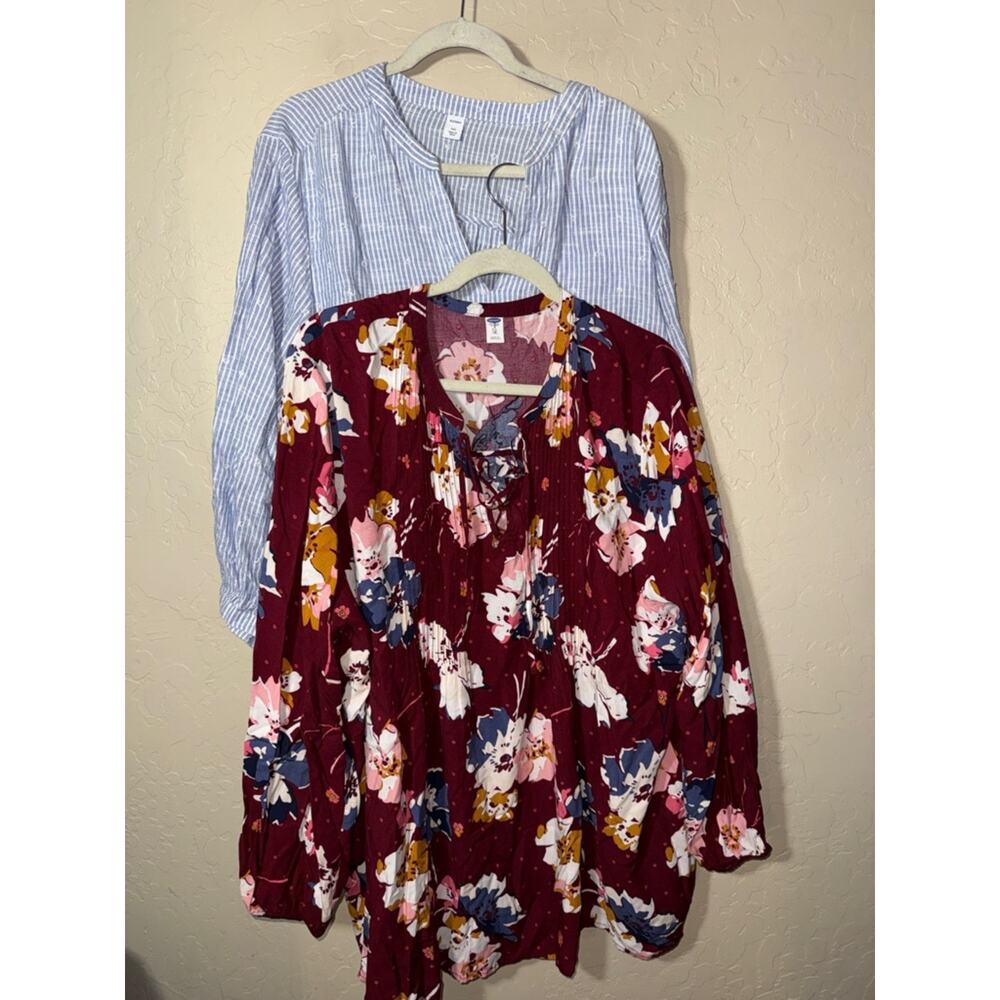 Old navy plus size XXL peasant tops set of 2 - Picture 10 of 10